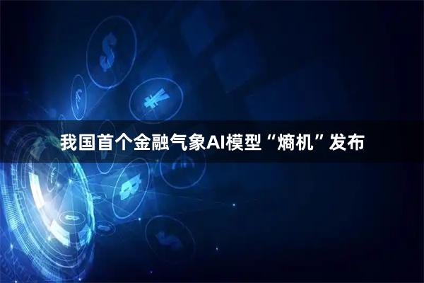 我国首个金融气象AI模型“熵机”发布